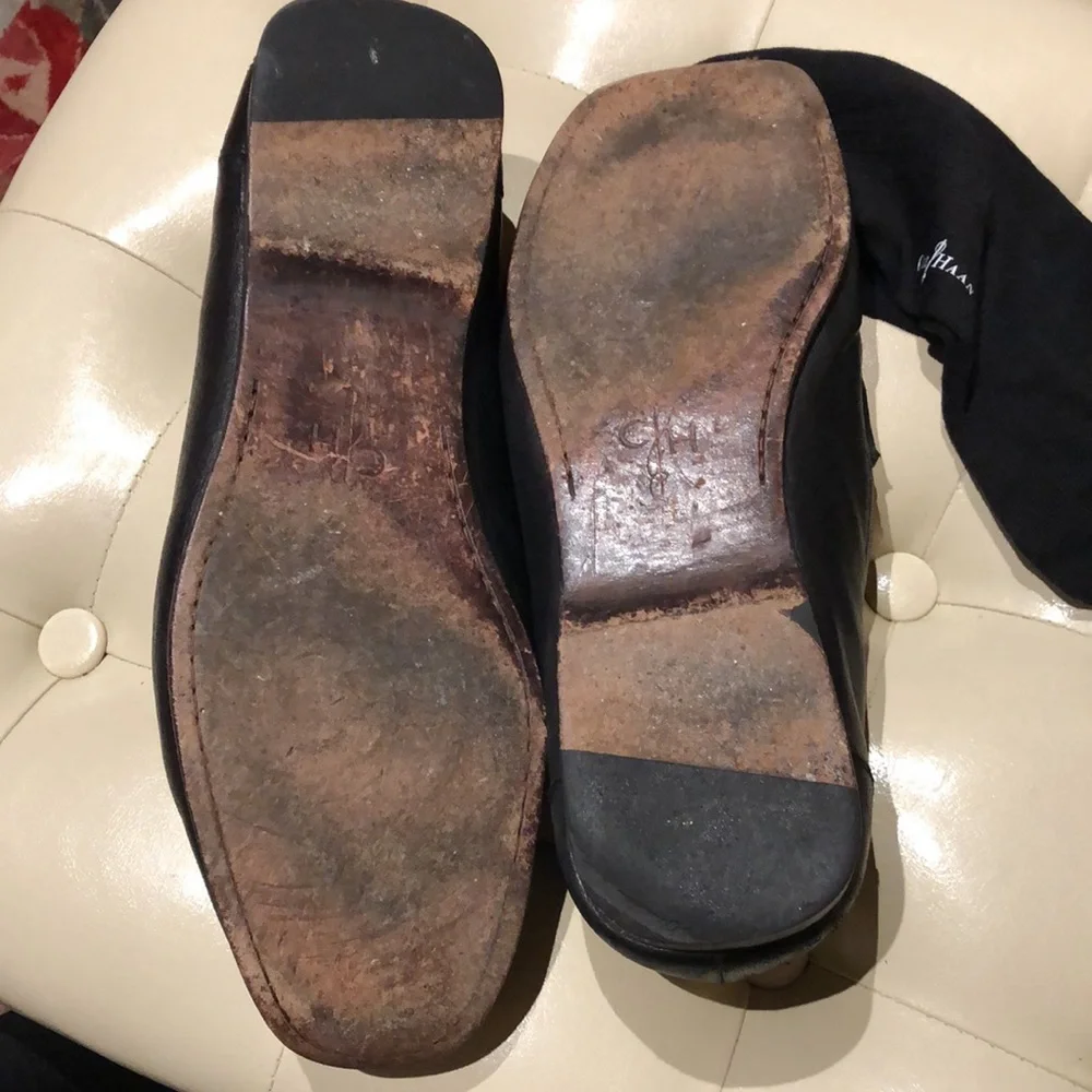 Cole Haan genuine leather black loafers slip on